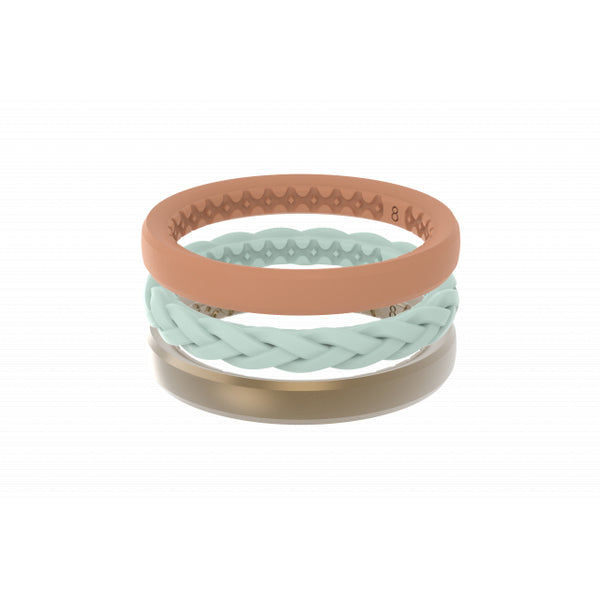 Groove Life Ring Stackable Gold Coast lightblue