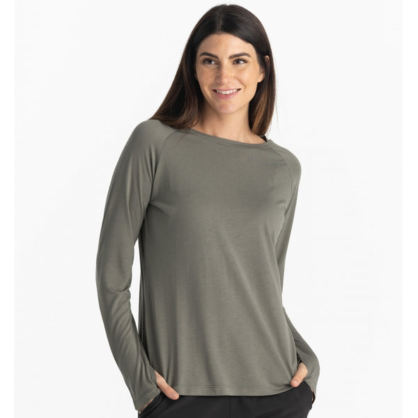 Free Fly Apparel Womens Bamboo Lightweight Long Sleeve II Fatigue