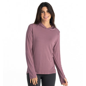 Free Fly Apparel Womens Bamboo Shade Hoodie II Sea Moss Purple