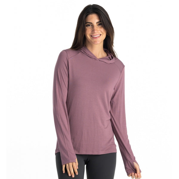 Free Fly Apparel Womens Bamboo Shade Hoodie II Sea Moss Purple