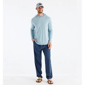 Free Fly Apparel Mens Bamboo Shade Hoodie Heather Ocean ist / M