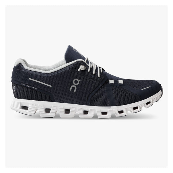 On Running Mens Cloud 5 Midnight | White