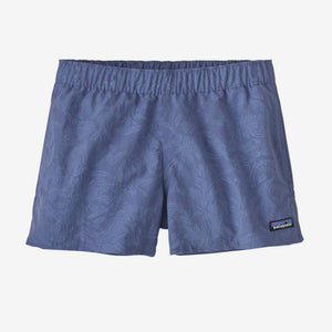 Patagonia Womens Barely Baggies Shorts - 2 1/2 in. Monkey Flower: Current Blue