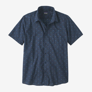 Patagonia Mens Go To Shirt Flying Climb: Tidepool Blue