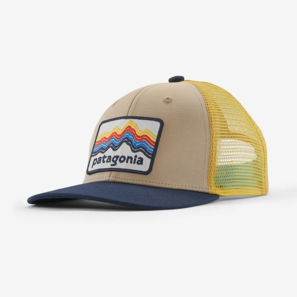 Patagonia Kids Trucker Hat Ridge Rise Stripe: Oar Tan