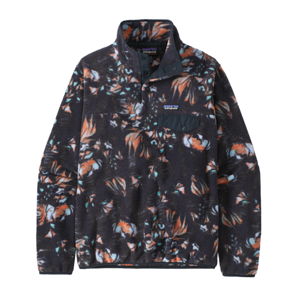 Patagonia Womens LW Synch Snap-T P/O Swirl Floral: Pitch Blue