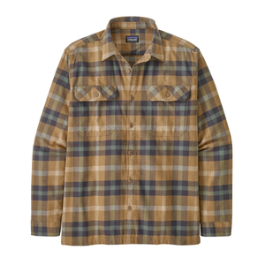 Patagonia Mens L/S Organic Cotton MW Fjord Flannel Shirt Forage: Mojave Khaki