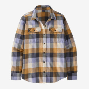 Patagonia Womens L/S Organic Cotton MW Fjord Flannel Shirt Guides: Dried Mango