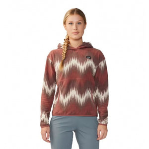Mountain Hardwear Womens Microchill Hoody Blurple Zig Zag Print