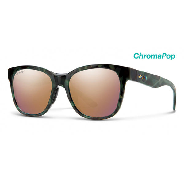 Smith Optics Caper Camo Tortoise + Chromapop Polarized Rose Gold Mirror