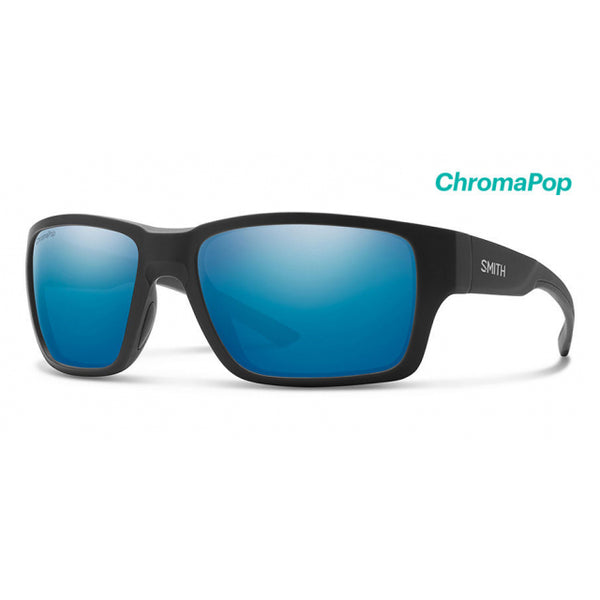 Smith Optics Outback Matte Black-Chromapop Polarized Blue Mirror