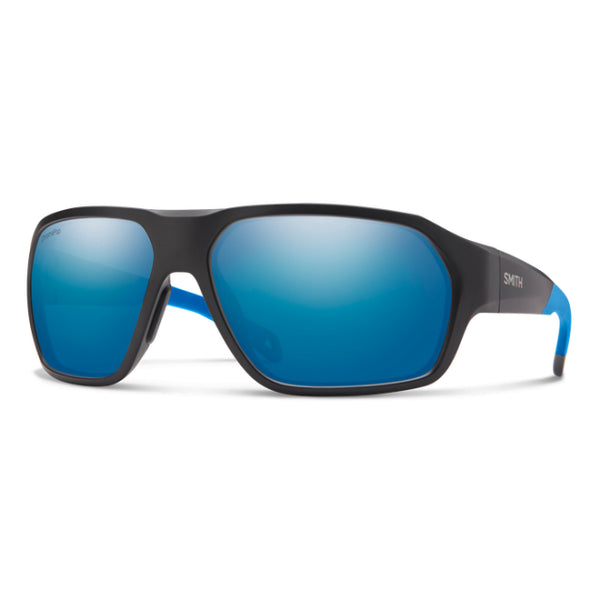 Smith Optics Deckboss Matte Black / Blue - ChromaPop Glass Polarized Blue Mirror