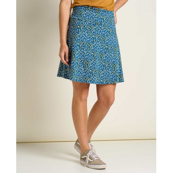 Toad&Co Womens Chaka Skirt Cornflower Ditsy Print