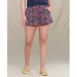 Toad&Co Womens Sunkissed Pull On Short Hibiscus Butterfly Print