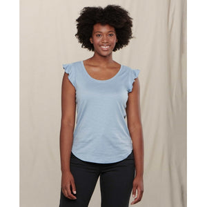 Toad&Co Womens Rufflita II Tee Weathered Blue