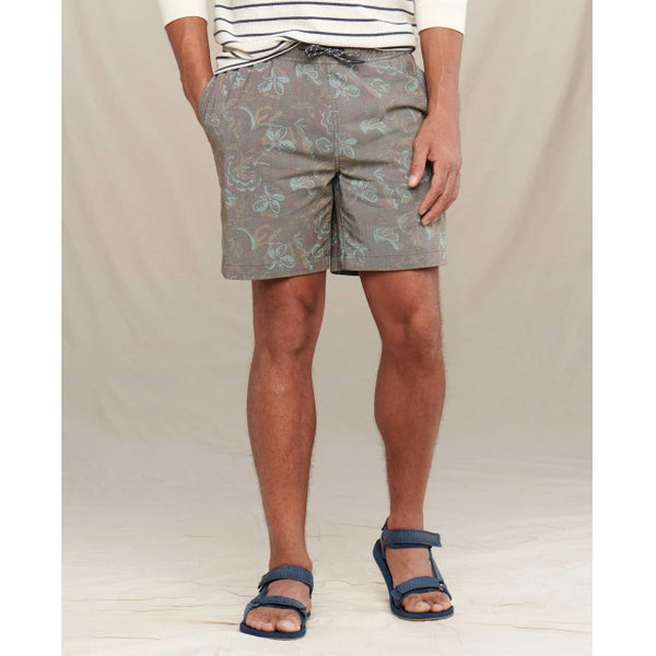 Toad&Co Mens Boundless Pull-On Short Olive Geo ine Print / L
