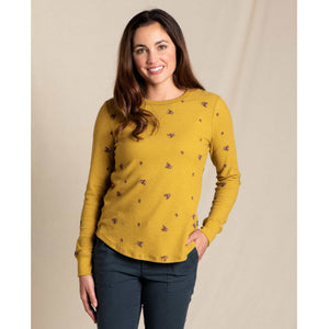 Toad&Co Womens Foothill LS Crew Antler Motif Print