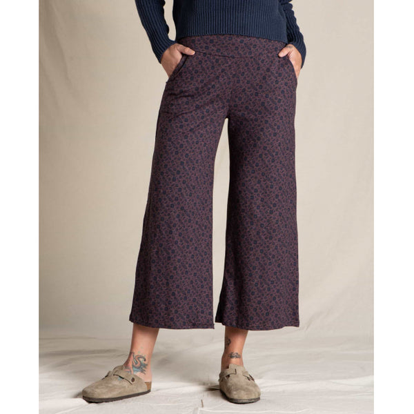 Toad&Co Womens Chaka Wide Leg Pant Raisin Geo Print