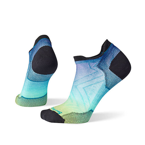 Smartwool Womens Run Zero Cushion Ombre Print Low Ankle Socks Capri