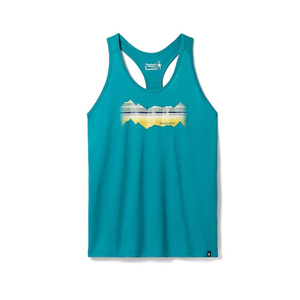 Smartwool Womens Mountain Horizon Graphic Tank Deep Lake