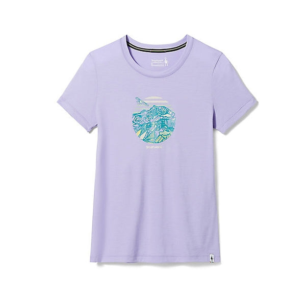 Smartwool Womens Peak Freedom Graphic Short Sleeve Tee Ultra Violet