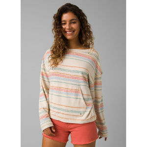 Prana Womens Cozy Up Suncation Top Canvas Multi tripe / S