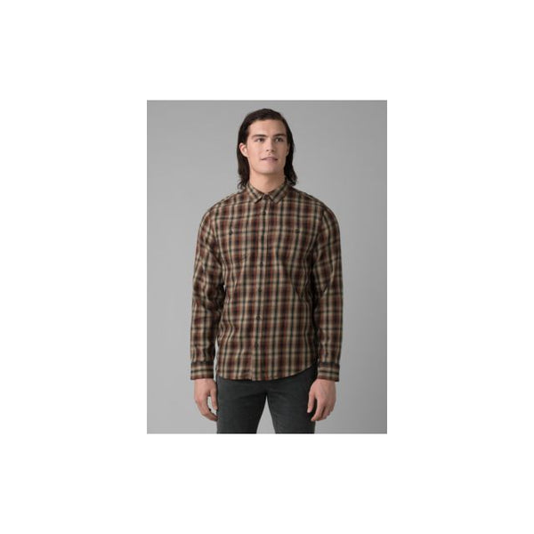 Prana Mens Dolberg Flannel Shirt Sandbar