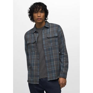 Prana Mens Westbrook Flannel Shirt Stormy Night