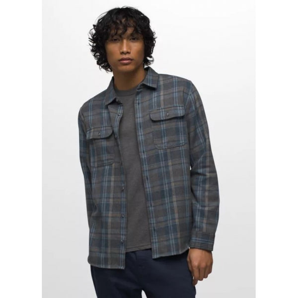 Prana Mens Westbrook Flannel Shirt Stormy Night