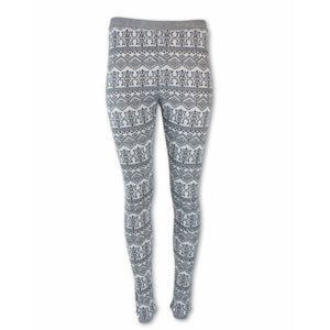 Purnell Womens Zig-Zag Performance Leggings White/Grey