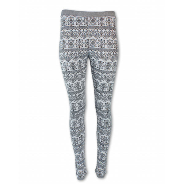 Purnell Womens Zig-Zag Performance Leggings White/Grey
