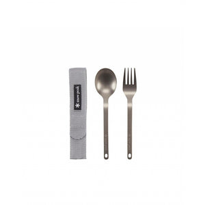 Snow Peak Titanium Fork & Spoon Set One Color