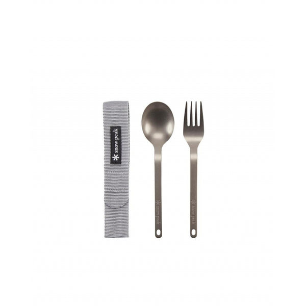 Snow Peak Titanium Fork & Spoon Set One Color